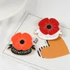 LEST WE FORGET Remenbrance Day Red Poppy Flower Brooch Brooches Charm Anniversary Brooch Pins Corsage Ornament