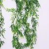 Guirnalda de hojas verdes de hiedra Artificial, 75cm, plantas de vid, follaje falso, decoración del hogar, flor Artificial de plástico, cadena de ratán, 3 estilos
