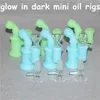 Recykling Fajki Silikonowe Bong Mini Dab Rig Wodne Rury Bongs 3.85 Cal Bubbler Oil Ratunki Zdejmowane Nieprawidłowe Perkolator Hookh Z Szklaną Miską