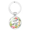 His Will. His Way. My Faith Bible Verse Quote Key Chain JEREMIAH Keychain Glass Dome Jewelry Christian Pendant Keyring Gifts