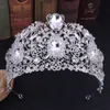 2019 Lusso Barocco Sposa Grande Corona Cerchio Viola Cristallo Strass Corone nuziali Tiara Accessori per capelli da sposa vintage Fascia per capelli9105205