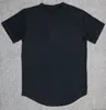 ファッション夏のフィットネスTシャツの男性のヒップホップTシャツの不規則な湾曲した裾の半袖コットンSiksilk Tシャツ