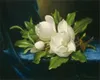 3Dホームの壁紙美しい白い花の香りがいっぱいの部屋の注文の暖かい内装の絹の壁紙壁紙