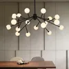 Modern Nordic Spider Ball LED Chandeliers Lighting Tree Simple Personality Chandelier Restaurant Hanging Lamp for Living Room