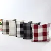 45x45cm Plaid Print Soft Sierkussen Geval Lattices Bed Home Linnen Kussensloop Gestreepte Geometrische Kussen Sofa Auto Cafe Decor