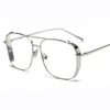 الجملة إطارات للرجال العلامة التجارية نظارات البصرية النساء إطارات واضحة شفافة العين المعادن الإطار مربع النظارات المرأة