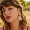 Pendientes de borla redondos irregulares de colores mezclados pendientes de moda nuevos accesorios de pendientes salvajes para mujer