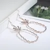 Czeski Geometryczny Rosegold Ananas Drop Earring Pearring Dangle Kolczyki Dla Kobiet Mody Biżuteria Akcesoria