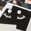 S1054 Fashion Jewelry S925 Silver Pin Earrings Rhinstone Pearl Stud Earrings6978091