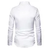 Chemises habillées pour hommes mode décontractée mince solide à manches longues chemises haut de gamme broderie affaires robe formelle taille 2XL12510