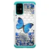 Strass glitter silicone plástico 2 em 1 para s11 caso armadura capa à prova de choque áspero kickstand caso de telefone para s9 s9 plus nota 10 novo