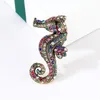 Seahorse brooches Charm Jewelry Fashion Brooches For Women hat clothing Brooch Corsage Wedding Jewelry Anniversary Gifts
