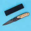 Toppkvalitet Butterfly Da44 Överlevnad Pocket Folding Kniv Trähandtag Svart Finish Blade EDC Tactical Knives