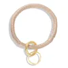 Vente en gros - mode ins designer simple bracelet jonc en cuir de sport de plein air pour femme avec porte-clés 16 couleurs