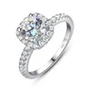 Choucong Lovers Promise Ring Anello in argento sterling 925 con diamante Anelli di fidanzamento con fede nuziale per donna Uomo Gioielleria raffinata