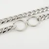 gloednieuwe sieraden Coole sieraden zilver 13 mm 28 inch roestvrij staal Link - Chain Curb ketting twee sleutelhanger sluiting zilver hoog gepolijst