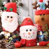 Świąteczne cukierki Jar Dolka Plush Snowman Shape Candy Box Pudełka prezentowe pojemniki do domu do domu biuro restauracji 5278916