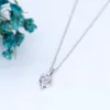 Pendant Necklaces Women's 925 Silver Love Heart Diamond Necklace Moissanite Clavicle Chain Simple Necklaces11