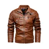 Kış erkek deri ceket pu deri ceket kişiselleştirilmiş motosiklet giyim Modern sert adam ve süet ceket erkekler sıcak ceket
