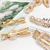 New crown hair accessories rhinestone pearl hair clip alloy cute duckbill full pearl hairpins bangs clip jewelry gift