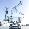 2021 Чистые водные стеклянные трубы камеры рециркулятора уникальные стеклянные бонги бочонок сотовые масло ветряные установки 14 мм женский мундштук с миской
