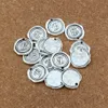 100 pcslots simple face lettre quot Bquot disque initiale alliage charmes pendentifs bricolage accessoires 18x185 MM Antique argent A4608720850