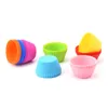 8 cores Silicone Muffin Cup sete centímetros Rodada Bolo do copo antiaderente Cupcake molde Bakeware Baking Cup WB1833