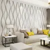 3D modern luxury flocking suede wallpaper high foaming background decor roll Bedroom sofa tv stripe modern wallcovering