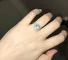 Real 925 Sterling Silver Tear Drop CZ Diamond Ring com logotipo e jóias de noivado de anel de casamento de caixa de caixa original para mulheres W1301V