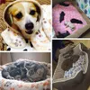 Comfortable Pet Dog Diaper Pads Bed Mats Sleep Flora Paw Print Puppy Fleece Soft Blanket Beds Mat For Cat Small Supplies