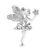 Beautiful Clear Rhinestone Crystal Fairy Gift Brooch