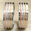 36pcs Unique Frosted GOLD SILVER ROSE-GOLD band Anello in acciaio inossidabile Comfort Fit Sand Surface Uomo Donna 8MM Wedding Ring Jewerly all'ingrosso