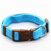 Pet Dog Collar Classic Solid Basic Polyester Nylon Dog Collar med Quick Snap Buckle Pull Rope 7 Colors8016711