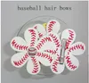 Grampos de cabelo de softball de beisebol futebol couro flor clipes de cabelo com costura arcos de cabelo strass presilhas de cabelo accessorie8410053