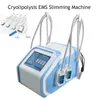 المحمولة فقدان الوزن البرد الدهون تجميد cryolipolysis آلة التخسيس العضلات تحفز المعدات EMS مع 4 مقابض