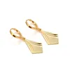 Lumière fine 24 k jaune surface d'or massif couteau Boucles d'oreilles pour femmes / filles africaines belles boucles d'oreilles Bijoux éthiopienne, Nigeria