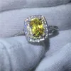 choucong Mode Braut Jahrestag Ring 2ct Diamant 925 Silber Ehering Ringe für Frauen Bijoux Geschenk