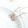 Moda Mujeres Butterfly Chokers Collar Dorado Cadenas Cadenas Joyas Cristal de Rhinestone Design Colgante Collares Regalos para Mujeres