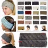 Dzianiny szydełkowe pałąk Kobiety Zimowe Sporty Headwrap Hairband Turban Głowy Zespół Ucha Warmer Beanie Cap Opaski LJJA3276-4