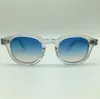 64 Okulary przeciwsłoneczne Man -Speike spersonalizowany Lemtosh Johnny Depp Style High Vintage okrągłe okulary słoneczne Niebiesko -brązowe soczewki przeciwsłoneczne