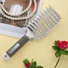 Femmes brosse de Massage brosse à cheveux cheveux lisses brosse à cheveux de porc pur style en plastique Nylon grand peigne plié outil de coiffure 6568357