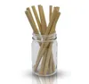 100% naturlig bambu halm 23cm Återanvändbar dricksvatten Miljövänliga drycker Straws Cleaner Brush för Party Wedding Bar Drinking Tools GB15