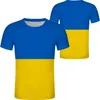 Oekraïne Mannelijke Jeugd T-shirt DIY Free Custom Made Naam Nummer T-shirt Nation Flag Oekraïens Land Foto Logo Print 3D-kleding