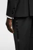 Black Mens Passar Business Bröllop Tuxedos Slim Fit Formell Affärsmän Anpassad Groom Suit Coats Byxor (Jackor + Byxor + Tie)