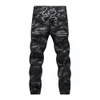 Bawełniany męski jogger jesienna ołówek harem spodnie mężczyźni kamuflaż spodni wojskowy luz komfortowy ładunek spodni Camo Jogge Quality231g