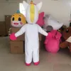 Traje de mascote de unicórnio 2019 adorável cavalo voador branco cospaly personagem animal de desenho animado adulto traje de festa de halloween traje de carnaval