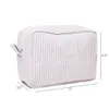 Gray Seersucker Cosmetic Bags Us Warehouse 25pcs Lot Classic Designer Makeup Bags Cotton Stripes Accessories Gift Dom059
