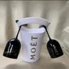 2glass 1bucket New Moet Champagne Flutes Glasses Plastic Wine Cooler Glasses Dishwasher White Moet Acrylic Champagne Buckets221U