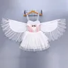 Baby Girls Swan Wings Dress Children Suspender Princess Dresses 2019 Summer Boutique Kids Utför klädkläder Hög kvalitet