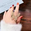 Hip Hop Butterfly Resizable Ring voor Mannen Vrouwen Ringen Mode Bling Bling CZ verharde sieraden Drop Shipping